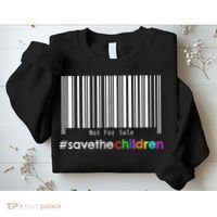 Stop Human Trafficking Bar Code Children Are Not For Sale Sweatshirt thumb 2