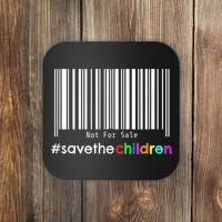 Stop Human Trafficking Bar Code Children Are Not For Sale Coaster thumb 0