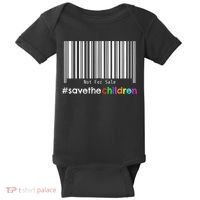 Stop Human Trafficking Bar Code Children Are Not For Sale Baby Bodysuit thumb 0