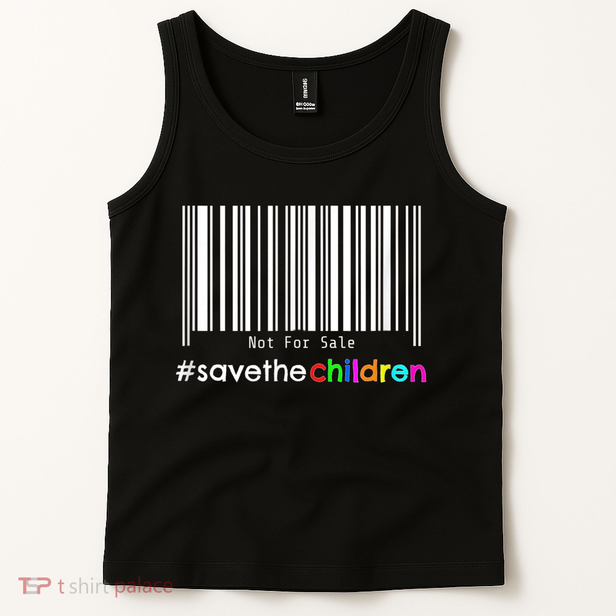 Stop Human Trafficking Bar Code Children Are Not For Sale Tank Top