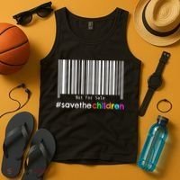 Stop Human Trafficking Bar Code Children Are Not For Sale Tank Top thumb 4