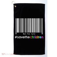 Stop Human Trafficking Bar Code Children Are Not For Sale Golf Towel thumb 0