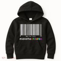 Stop Human Trafficking Bar Code Children Are Not For Sale Kids Hoodie thumb 0
