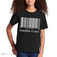 Stop Human Trafficking Bar Code Children Are Not For Sale Kids T-Shirt thumb 2