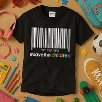 Stop Human Trafficking Bar Code Children Are Not For Sale Kids T-Shirt thumb 3
