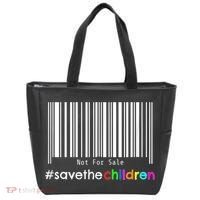 Stop Human Trafficking Bar Code Children Are Not For Sale Tote Bag thumb 0