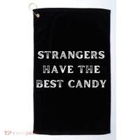 Strangers Have The Best Candy Offensive Adult Golf Towel thumb 0