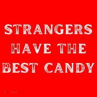 Strangers Have The Best Candy Offensive Adult Santa Hat thumb 1