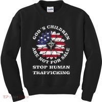 Stop Human Trafficking This Gods Children Are Not For Sale Kids Sweatshirt thumb 0