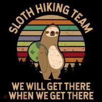 Sloth Hiking Team We Will Get There When We Get There Backpack thumb 2
