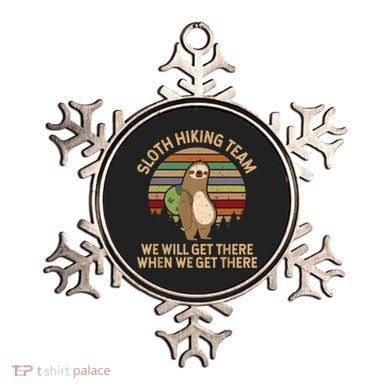 Sloth Hiking Team We Will Get There When We Get There Ornament