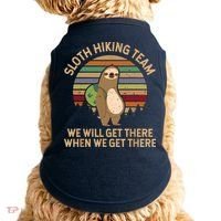 Sloth Hiking Team We Will Get There When We Get There Doggie Tank thumb 0