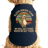 Sloth Hiking Team We Will Get There When We Get There Doggie Tank thumb 0