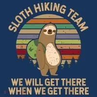 Sloth Hiking Team We Will Get There When We Get There Doggie Tank thumb 4