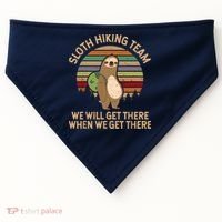 Sloth Hiking Team We Will Get There When We Get There USA-Made Doggie Bandana thumb 0