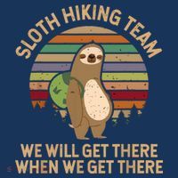 Sloth Hiking Team We Will Get There When We Get There Coaster thumb 2
