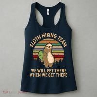 Sloth Hiking Team We Will Get There When We Get There Women's Tank Top thumb 3