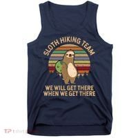 Sloth Hiking Team We Will Get There When We Get There Tank Top thumb 0