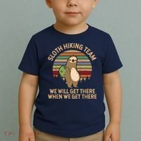Sloth Hiking Team We Will Get There When We Get There Toddler T-Shirt thumb 2