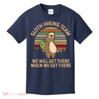 Sloth Hiking Team We Will Get There When We Get There Kids T-Shirt thumb 0