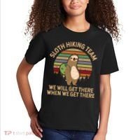 Sloth Hiking Team We Will Get There When We Get There Kids T-Shirt thumb 2