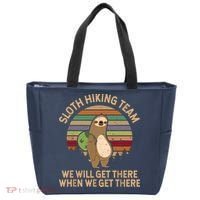 Sloth Hiking Team We Will Get There When We Get There Tote Bag thumb 0