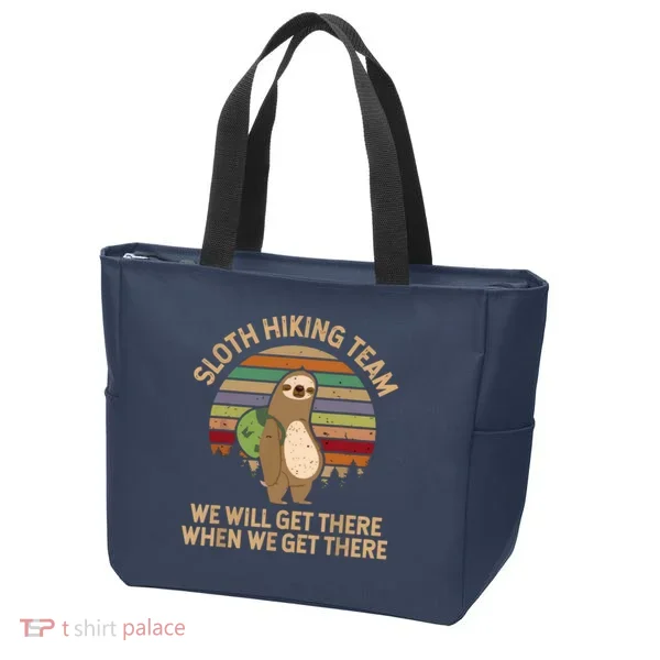 Sloth Hiking Team We Will Get There When We Get There Tote Bag