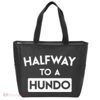 Simple Halfway To A Hundo Gag 50th Birthday Tote Bag thumb 0