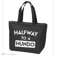 Simple Halfway To A Hundo Gag 50th Birthday Tote Bag thumb 3