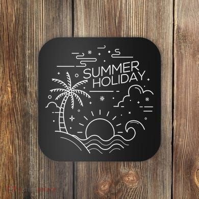 Summer Holiday Tropical Vacation Coaster