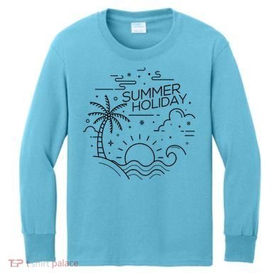 Summer Holiday Tropical Vacation Kids Long Sleeve Shirt
