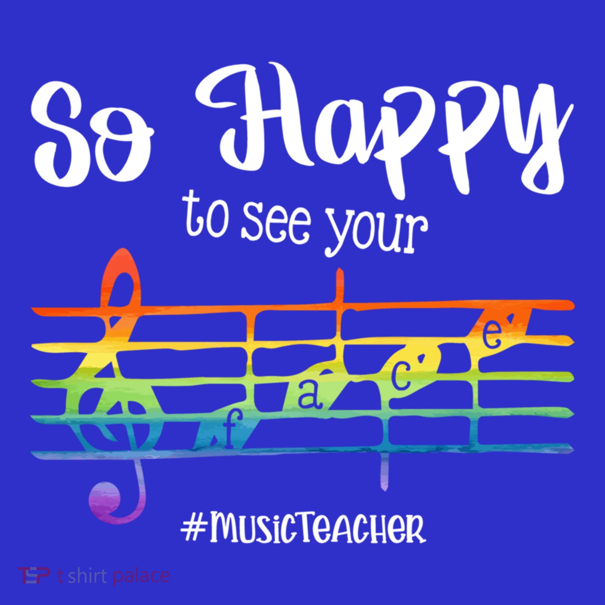 So Happy To See Your Face Back To School Funny Music Teacher Gift Apron