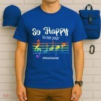 So Happy To See Your Face Back To School Funny Music Teacher Gift T-Shirt thumb 6