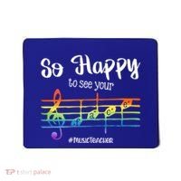 So Happy To See Your Face Back To School Funny Music Teacher Gift Mousepad thumb 0