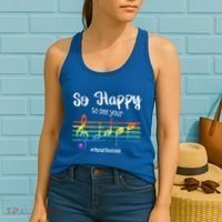 So Happy To See Your Face Back To School Funny Music Teacher Gift Women's Tank Top thumb 2