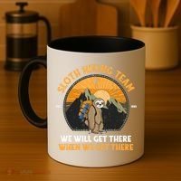 Sloth Hiking Tshirt, Sloth Hiking Team Tshirt TShirt Coffee Mug thumb 4