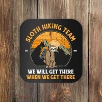Sloth Hiking Tshirt, Sloth Hiking Team Tshirt TShirt Coaster thumb 0
