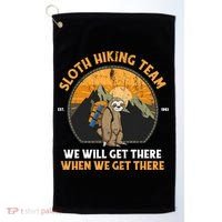 Sloth Hiking Tshirt, Sloth Hiking Team Tshirt TShirt Golf Towel thumb 0
