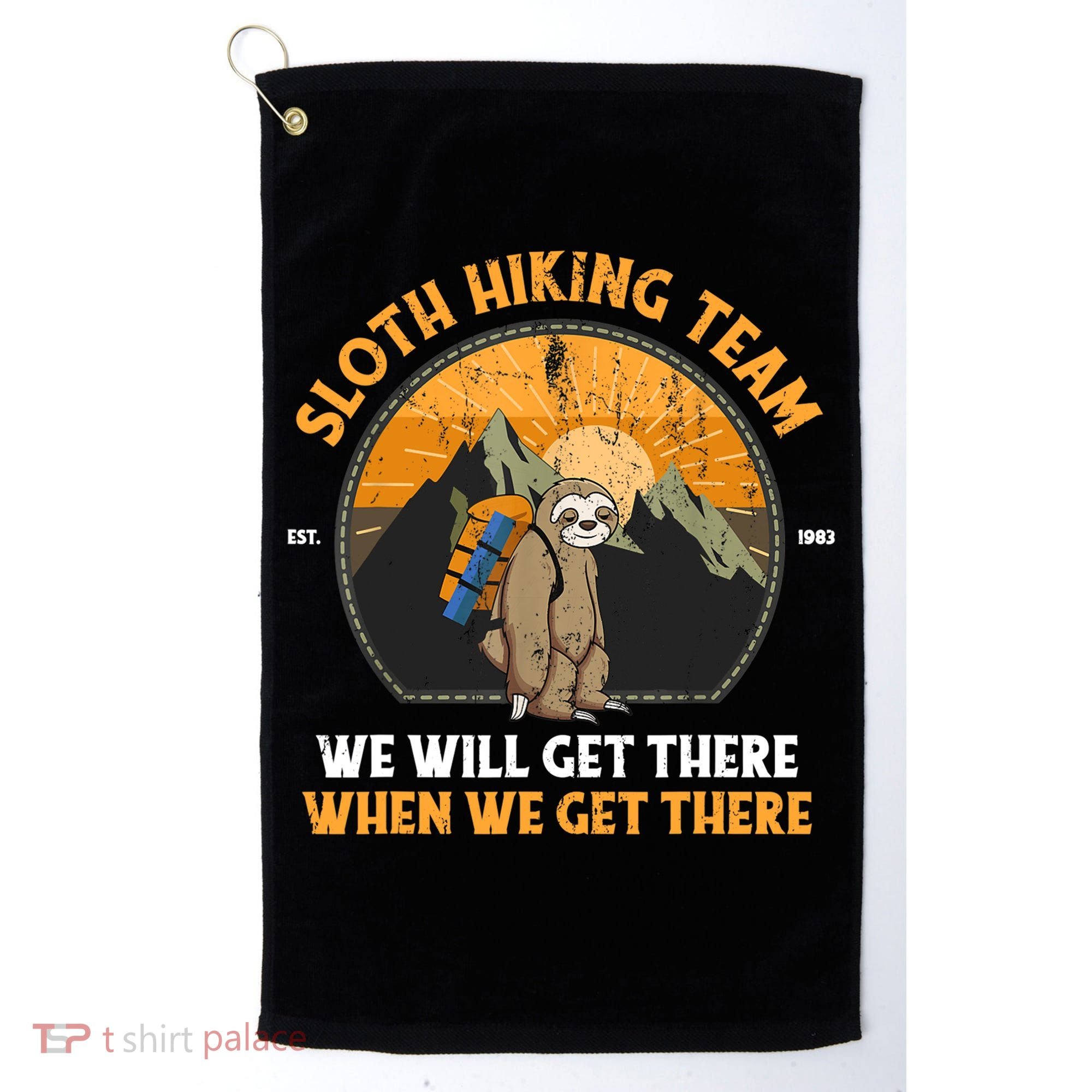 Sloth Hiking Tshirt, Sloth Hiking Team Tshirt TShirt Golf Towel