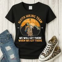 Sloth Hiking Tshirt, Sloth Hiking Team Tshirt TShirt Women's T-Shirt thumb 3