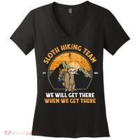 Sloth Hiking Tshirt, Sloth Hiking Team Tshirt TShirt Women's V-Neck T-Shirt thumb 0