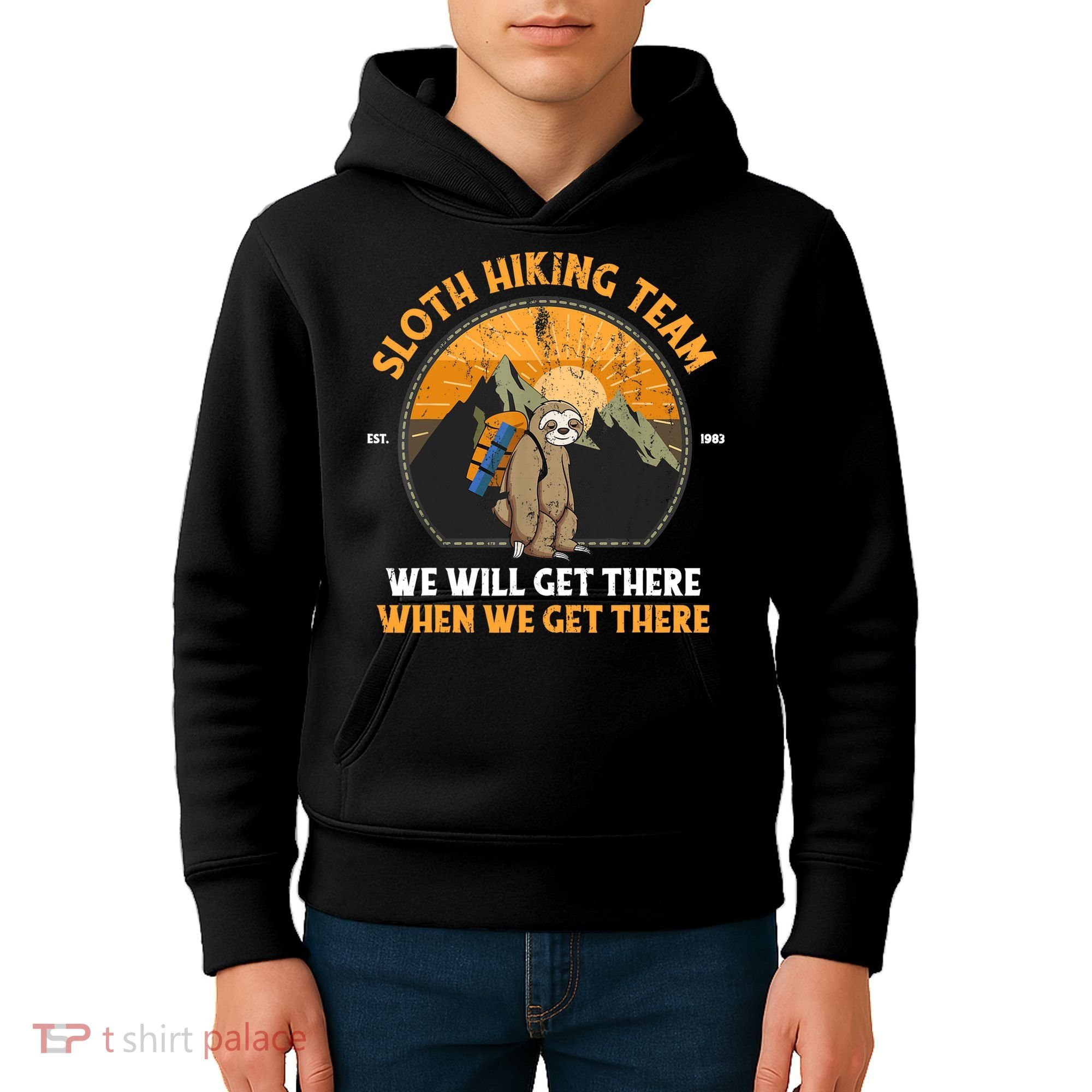 Sloth Hiking Tshirt, Sloth Hiking Team Tshirt TShirt Kids Hoodie