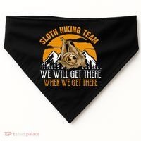 Sloth Hiking Team We Will Get There When We Get There USA-Made Doggie Bandana thumb 0