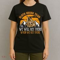 Sloth Hiking Team We Will Get There When We Get There T-Shirt thumb 4