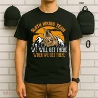 Sloth Hiking Team We Will Get There When We Get There T-Shirt thumb 6