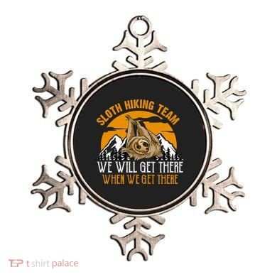 Sloth Hiking Team We Will Get There When We Get There Ornament