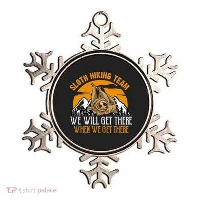 Sloth Hiking Team We Will Get There When We Get There Ornament