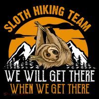 Sloth Hiking Team We Will Get There When We Get There Kids Long Sleeve Shirt thumb 2