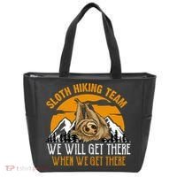 Sloth Hiking Team We Will Get There When We Get There Tote Bag thumb 0