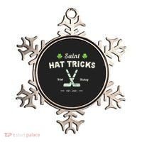 Saint Hat Tricks Funny St Patrick's Day Irish Hockey Club Gift Ornament thumb 0